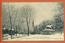 CPA 73 Savoie L'Hiver à Aix Les Bains - Vue Prise Du Parc, Etablissement Thermal Et Eglise - Vue Peu Commune - Aix Les Bains