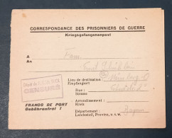 Carte-lettre Prisonnier De Guerre Allemand Dépôt 142 THOL 25-11-1946 Vers Nürnberg Zone Anglaise - Oorlog 1939-45