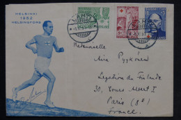 FINLANDE - Enveloppe Illustrée ( Jeux Olympiques), De Lahti Pour Paris  - L 152833 - Cartas & Documentos