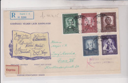 YUGOSLAVIA 1954 Set Used On Front Side Cover - Gebraucht