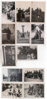490, WW2 CJF Chantiers De La Jeunesse Groupe N° 32 Jacques-Cœur Bruère-Allichamps, 12 Photos Format 8,8 X 6,3 Cm - Krieg, Militär