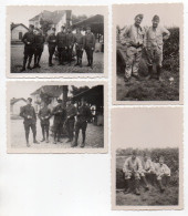 441, Militaria, 4 Photos Du 2e BCP Bataillon De Chasseurs à Pied, Format 9 X 6,4 Cm - Guerre, Militaire