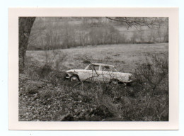 411, Automobile Voiture Accidentée, Photo Amateur Format 11,6 X 8,4 Cm - Automobiles