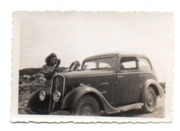 341 Automobile, Voiture 201 Peugeot, 1945 Plage De Fouquarville - Auto's