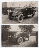 284, Automobile 6 Cv Renault - 1927, 2 Photos Amateur Format 8 X 4,9 Cm - Coches