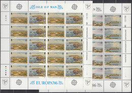 ISLE OF MAN 307-310, 2 Kleinbögen, Postfrisch **, Europa CEPT: TNatur- Und Umweltschutz, 1986 - Isla De Man