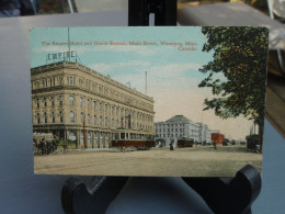 Cpa  Couleur The Empire Hôtel And Union Station, Main Street, Winnipeg, Man, Canada.1919 - Tram - Winnipeg