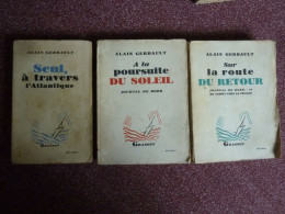 Alain Gerbault, Lot De 3 Livres - Wholesale, Bulk Lots