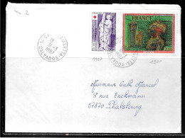 P172 - N° 1900 Et 1910 SUR LETTR DE CAEN GAMBETTA DU 31/03/87 - 1961-....