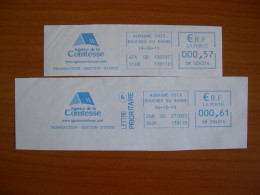 EMA Bleu Sur Fragment  SM 504016 AUBAGNE  Avec Illustration  AGENCE COMTESSE - EMA (Printer Machine)