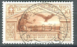 REGNO 1930 VIRGILIO  P.A. 50 C, USATA - Oblitérés