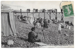 CPA 76  LE HAVRE  SUR LA PLAGE L'IMPRESSIONISTE  (PEINTRE) - Non Classés