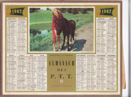 ALMANACH  DES PTT ,,,1962   GIRONDE,,, - Big : 1961-70