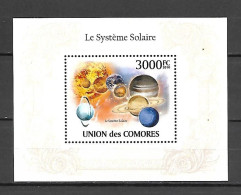 Comores 2009 Solar System MS #2 MNH - Sterrenkunde