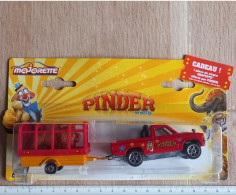 Rare - Toyota Pick-up Majorette Et Sa Remorque Cage Avec Un Lion Du Cirque Pinder 1/58. Neuf, Jamais Ouvert. - Trucks, Buses & Construction