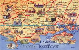 R149636 Hampshire And Dorset Coast. A Map. Valentine. Art Colour - Monde