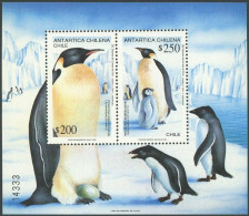 ARCTIC-ANTARCTIC, CHILE 1992 ANTARCTIC CLAIMS S/S OF 2, KING PENGUINS** - Andere & Zonder Classificatie