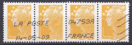 France  2000 - 2009  Y&T  N °  4226  Bande De 4 Oblitérés - Gebruikt