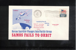 USA 1973 Space / Weltraum Satellite SAMOS Fails To Orbit Interesting Cover - United States