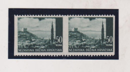 CROATIA Landscape 50 Kn Vertical Imperforated Pair MNH - Croazia