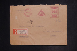 ALLEMAGNE - Enveloppe Commerciale En Recommandé De Leipzig Pour Paris En 1942 Avec Contrôle Postal - L 152842 - Cartas & Documentos