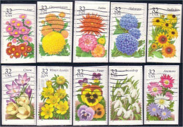 A04 -615 USA Etats-unis Fleurs Flowers Blumen Stamp Collection Timbres - Europe (Other)