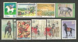 A04 -68 Japon 9 Cheval Chevaux Horse Pferd Paard Different Stamp Collection Timbres - Colecciones & Series