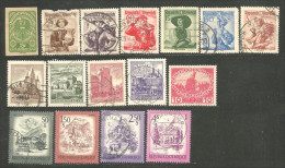 A04 -75 Austria 16 Costumes Monuments 2 Mint Different Stamp Collection Timbres - Sonstige - Europa