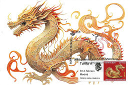 SPAIN. MAXICARD CHINESE YEAR OF THE DRAGON. 2024. ATM - Cartes Maximum