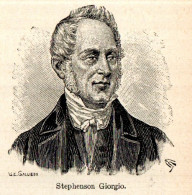 Ritratto Di George Stephenson - Stampa Epoca - 1930 Vintage Print  - Stiche & Gravuren