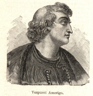 Ritratto Amerigo Vespucci - Stampa Epoca - 1931 Vintage Print - Prints & Engravings