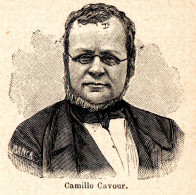 Ritratto Di Camillo Benso Di Cavour - Stampa Epoca - 1924 Vintage Print  - Prints & Engravings