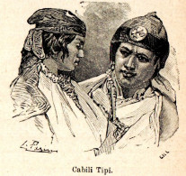 Algeria - Tipi Kabyli - Stampa Epoca - 1924 Vintage Print   - Estampas & Grabados