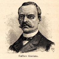 Ritratto Di Giacinto Gallina - Stampa Epoca - 1926 Vintage Print   - Estampes & Gravures