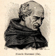 Ritratto Di Giovanni Da Fiesole - Stampa Epoca - 1926 Vintage Print - Estampes & Gravures