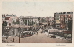 Amsterdam Haarlemmerpoort Westzijde Trams Verkeer Levendig # 1919 Militair Verzonden   3597 - Amsterdam