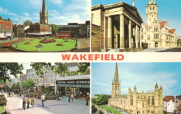 Wakefield, West Yorkshire Multiview. Bull Ring, Crown Court. Unposted - Andere & Zonder Classificatie