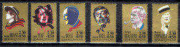 Grands Noms Chanson Française (Aristide Bruant, Maurice Chevalier, Tino Rossi, Edith Piaf, Jacques Brel Et G. Brassens) - Unused Stamps