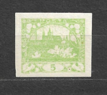 Czechoslovakia 1918. MNH ** Mi 2 Sc 2 Hradcany At Prague Tschechoslowakei. C16 - Unused Stamps