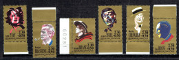 Grands Noms Chanson Française (Aristide Bruant, Maurice Chevalier, Tino Rossi, Edith Piaf, Jacques Brel Et G. Brassens) - Unused Stamps