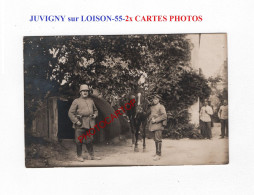 JUVIGNY SUR LOISON-Boulangerie Kolonne 9-Foret-2x CARTES PHOTOS Allemandes-GUERRE 14-18-1 WK-MILITARIA- - Sonstige & Ohne Zuordnung