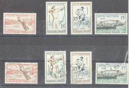 Yvert 1161 à 1164 - Jeux Traditionnels - Sports   - Série De 4 Timbres Neufs Sans Charnières + Série Oblitérée - Unused Stamps