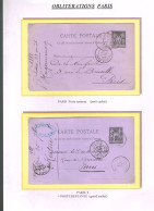 MA 280 - OBLITÉRATIONS PARIS - Le Lot De 8 CARTES - Cartes Postales Repiquages (avant 1995)