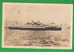 Piroscafo COLOMBO Anno 1928 Navi Navires Ships Schiffe Marine Navy Cpa Viaggiata Per Livorno Italian Marine - Piroscafi