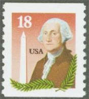 VERINIGTE STAATEN ETATS UNIS USA 1985 WASHINGTON COIL 18C MNH SN 2149 YT 1612 MI 1780 SG 2207 - Neufs