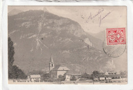 CPA :  14 X 9  -  St.  Maurice  Et  La  Dent  De  Morcles - Saint-Maurice