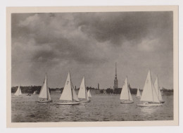 Soviet Union USSR Russia Sowjetunion LENINGRAD - SAINT PETERSBURG Sailing Boats At River, 1950s Photo Postcard (48993) - Russie