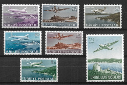 TURKEY 1949/50 Airmail, Airplanes MH - Airmail