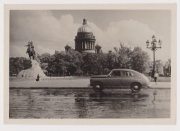 Soviet Union USSR Russia Sowjetunion LENINGRAD - SAINT PETERSBURG Decembrists' Square, Old Car, 1950s Postcard AK /48991 - Russia