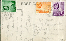 1938 Seychelles Mahe Postcard To Durham Photo Vel - Seychelles